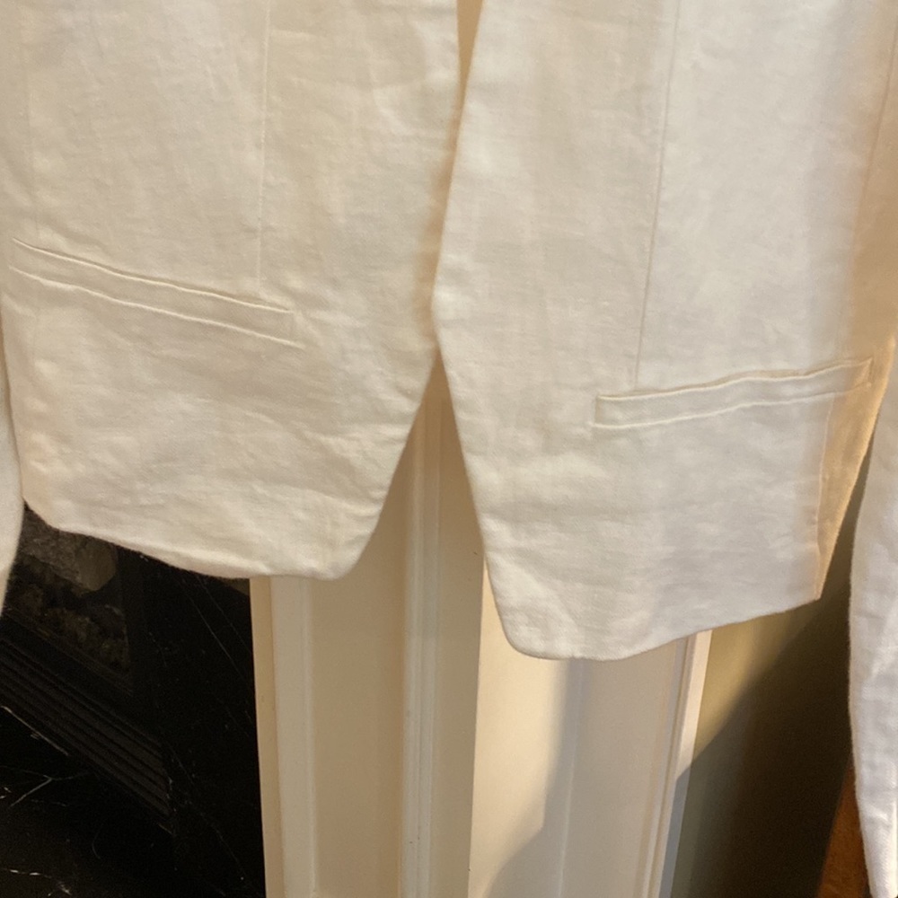 LOFT White Linen Jacket NEW Size 6 - Picture 4 of 10